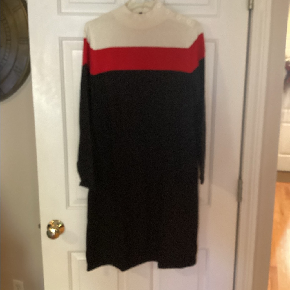Talbots MOCKNECK COLORBLOCK SWEATER DRESS